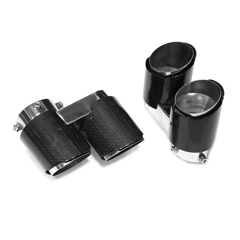 ZSKSJHSJ Auspuffblenden Für X5 G05 X6 G05 Quadratisches Auspuff-Upgrade Sport 4-Auslass-Endrohr Aus Edelstahl Schalldämpfer-Abgasanlage Endrohrblende(Carbon A) von ZSKSJHSJ