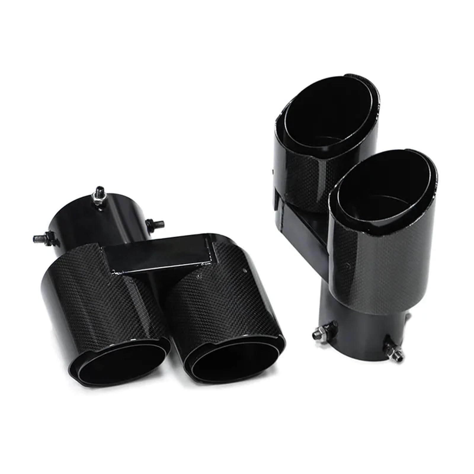 ZSKSJHSJ Auspuffblenden Für X5 G05 X6 G05 Quadratisches Auspuff-Upgrade Sport 4-Auslass-Endrohr Aus Edelstahl Schalldämpfer-Abgasanlage Endrohrblende(Carbon B) von ZSKSJHSJ