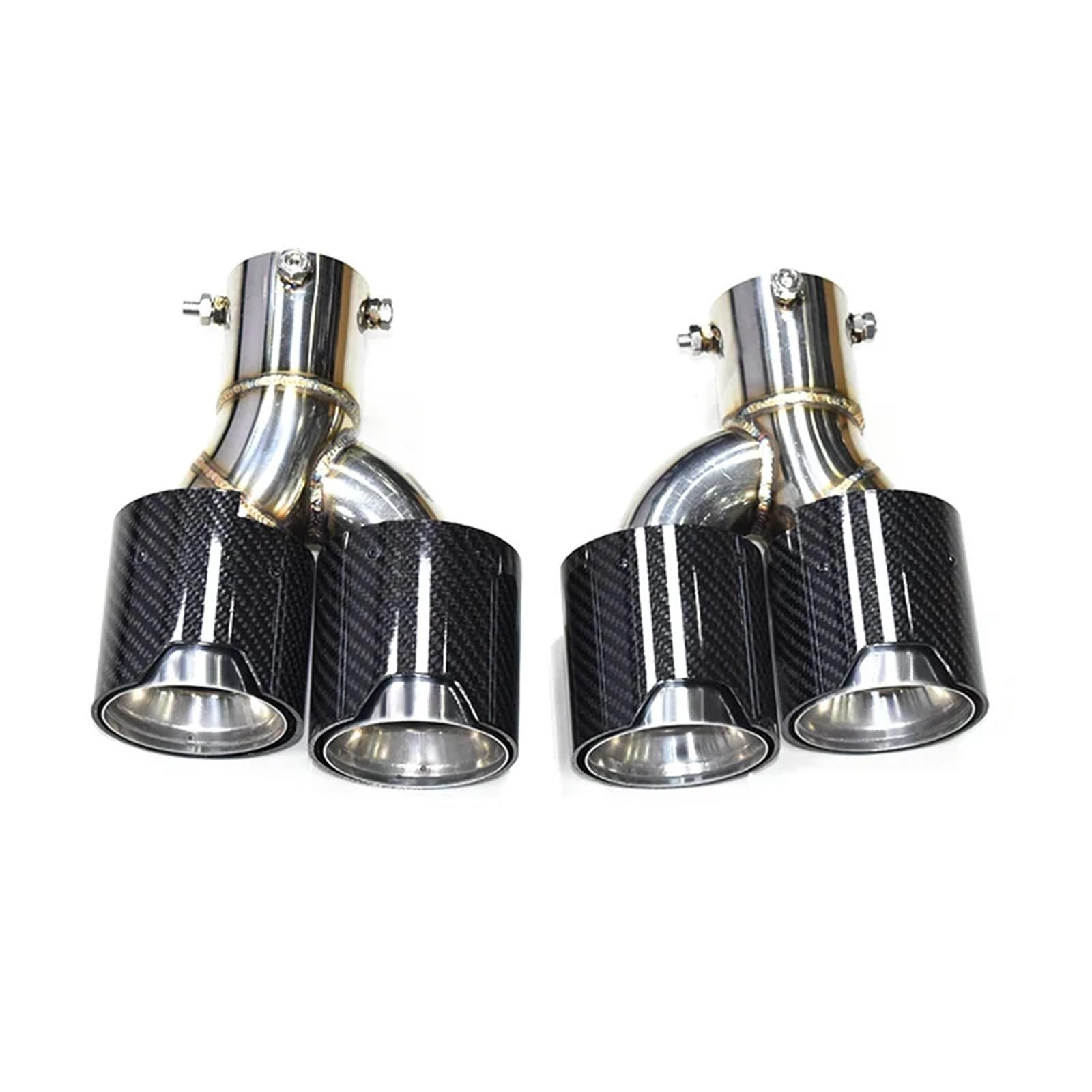 ZSKSJHSJ Auspuffblenden Quad-Auspuffblende, Kohlefaser-Autoauspuffrohr Für G20 G21 330i 325i 2020+ Schalldämpferblende Endrohr 63mm Düse Endrohrblende(Carbon G) von ZSKSJHSJ