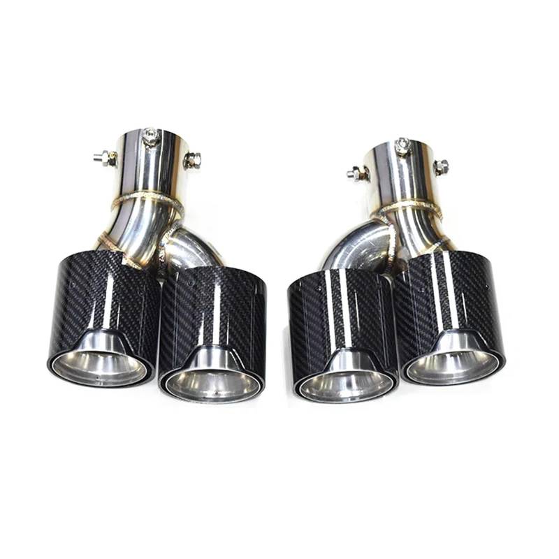 ZSKSJHSJ Auspuffblenden Quad-Auspuffblende, Kohlefaser-Autoauspuffrohr Für G20 G21 330i 325i 2020+ Schalldämpferblende Endrohr 63mm Düse Endrohrblende(Carbon G) von ZSKSJHSJ
