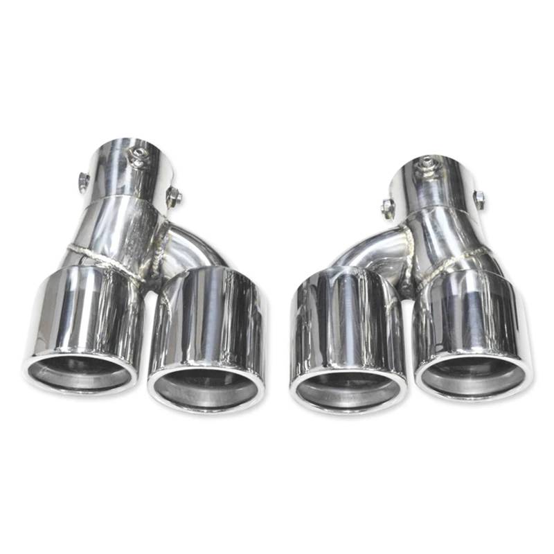 ZSKSJHSJ Auspuffblenden Quad-Auspuffblende, Kohlefaser-Autoauspuffrohr Für G20 G21 330i 325i 2020+ Schalldämpferblende Endrohr 63mm Düse Endrohrblende(Silber) von ZSKSJHSJ
