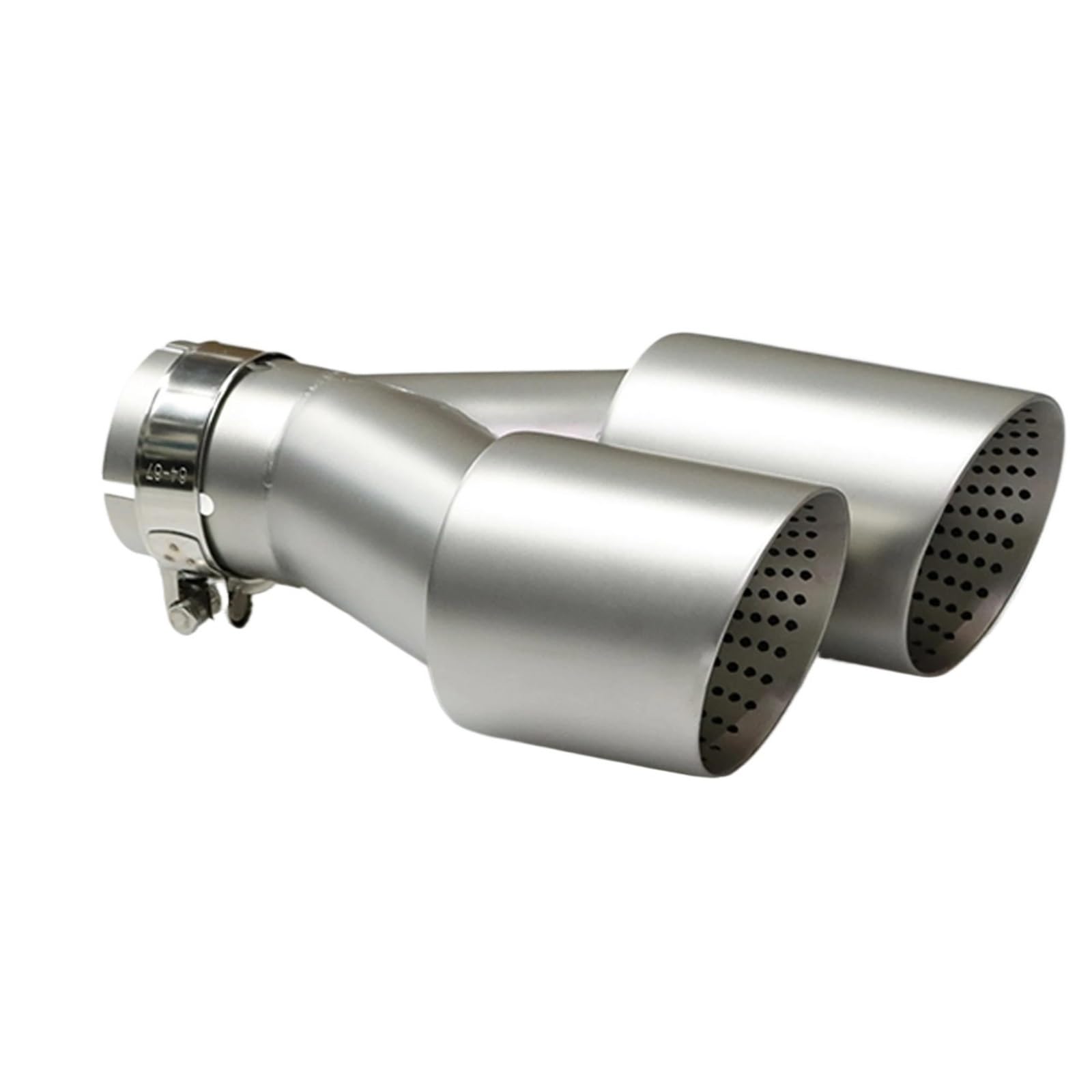 ZSKSJHSJ Auspuffblenden Universal-Auspuffspitzen Für Autos Edelstahl-Auspuffrohre Mit Doppeltem Ausgang Schalldämpfer Endrohrdekoration Auspuff-Rennen Endrohrblende(Left 63-101mm) von ZSKSJHSJ