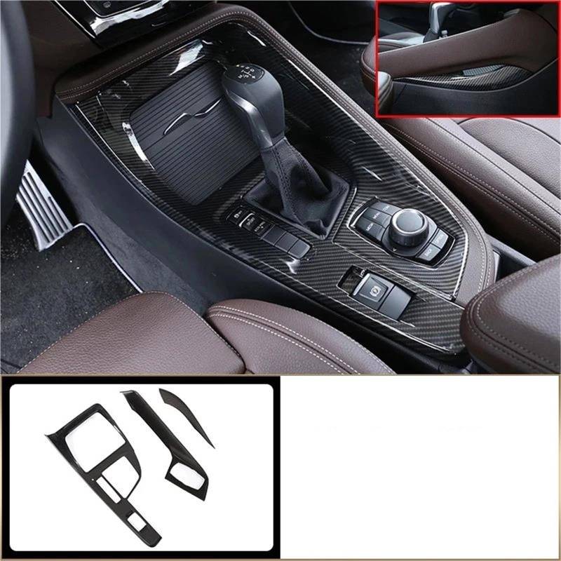 Auto-Innendekoration ABS Auto Center Console Gear Shift Panel Dekoration Abdeckung Trim Für X1 F48 X2 F47 2016-2021 LHD Auto Trim Aufkleber(Carbon Pattern) von ZSQGHGH