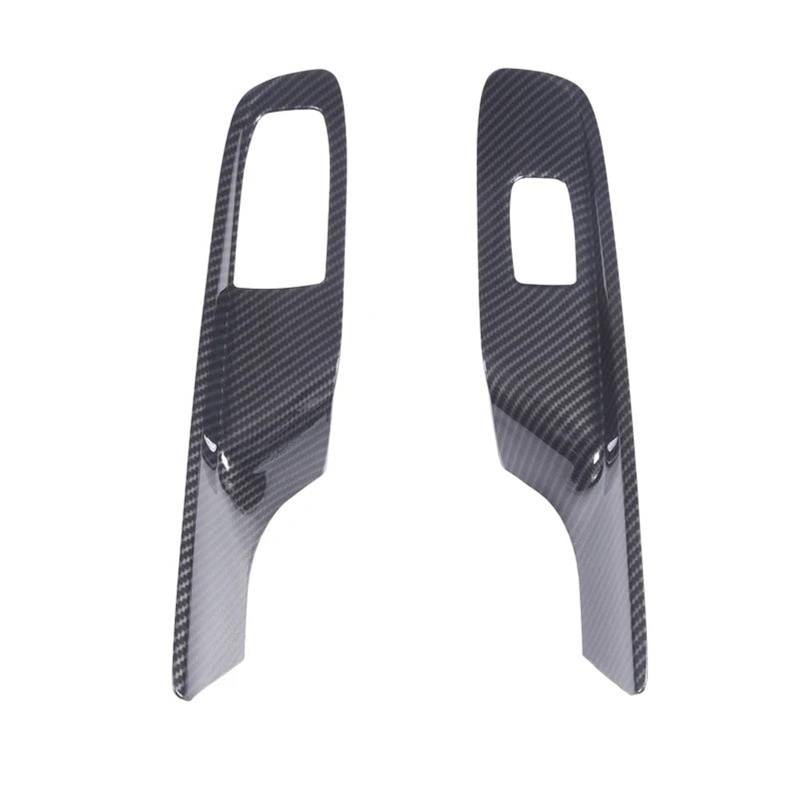 Auto-Innendekoration ABS Auto Fenster Glas Lift Schalter Button Control Panel Rahmen Abdeckung Trim Für Chevy Für Corvette C8 2020-2023 Auto Trim Aufkleber(Carbon Pattern) von ZSQGHGH