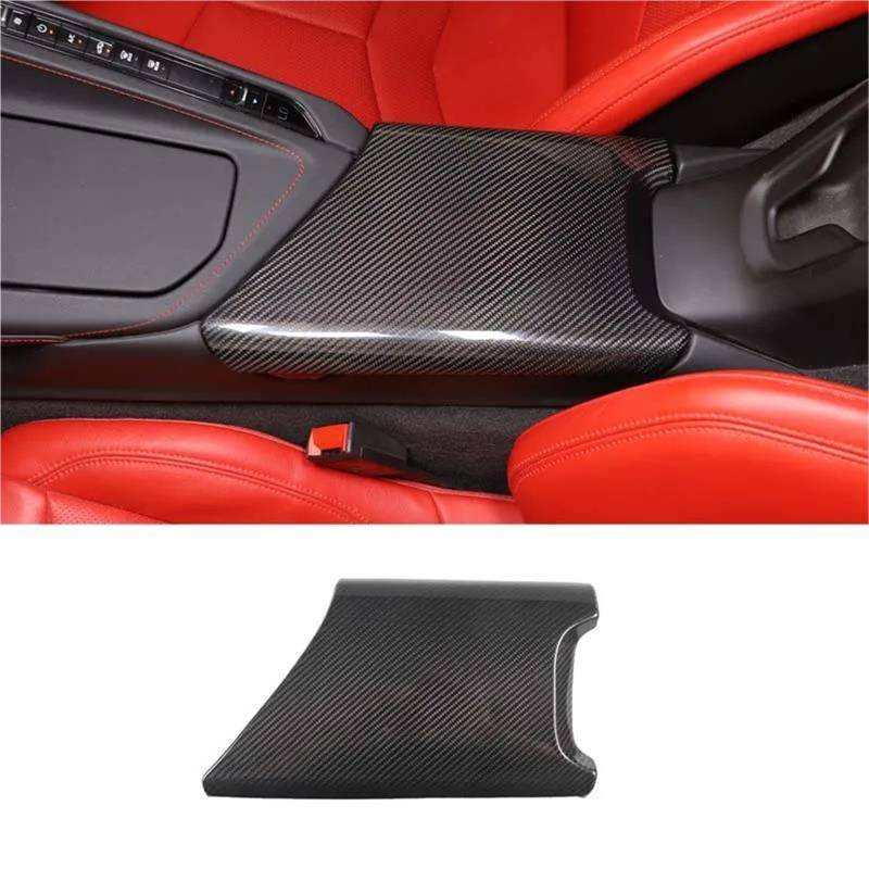 Auto-Innendekoration Auto Center Console Armlehne Box Panel Schutz Abdeckung Trim Für Corvette C8 Für Stingray Z51 Z06 2020-2024 Auto Trim Aufkleber(Gloss Carbon) von ZSQGHGH