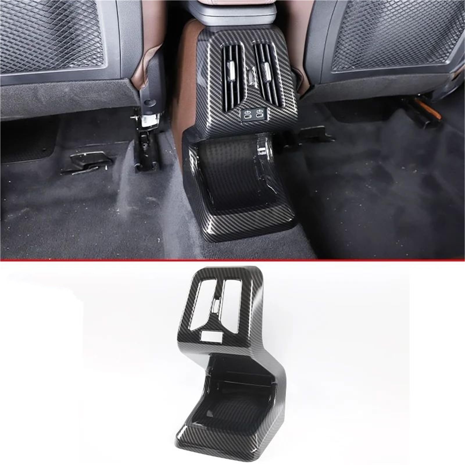 Auto-Innendekoration Auto Center Controls Lenkrad Shift Panel Abdeckung Für X1 U10 U11 2023-2024 Innen Zubehör LHD Auto Trim Aufkleber(Carbon Texture 11) von ZSQGHGH