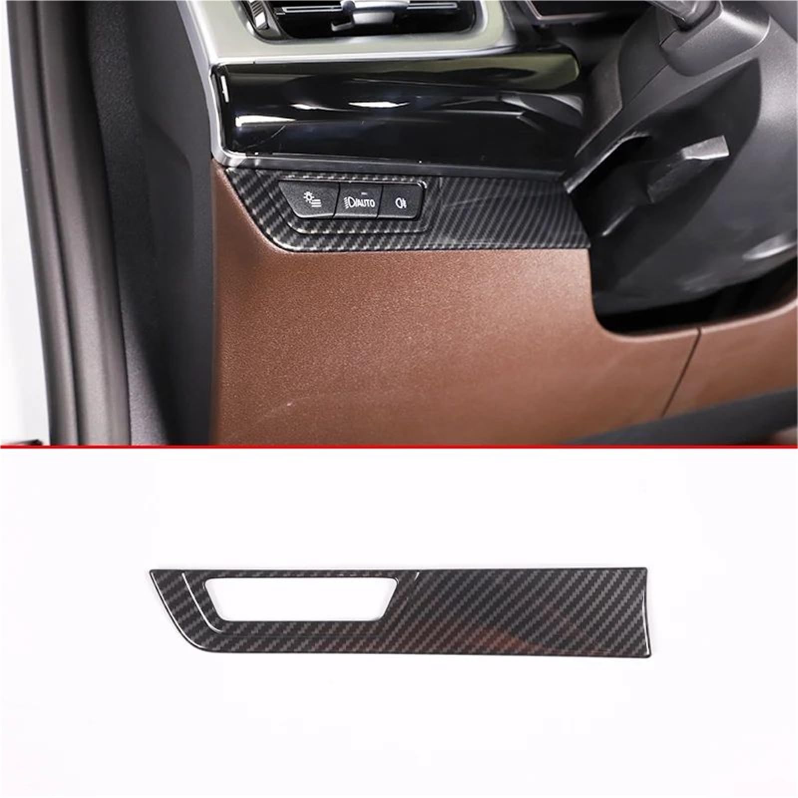 Auto-Innendekoration Auto Center Controls Lenkrad Shift Panel Abdeckung Für X1 U10 U11 2023-2024 Innen Zubehör LHD Auto Trim Aufkleber(Carbon Texture 13) von ZSQGHGH