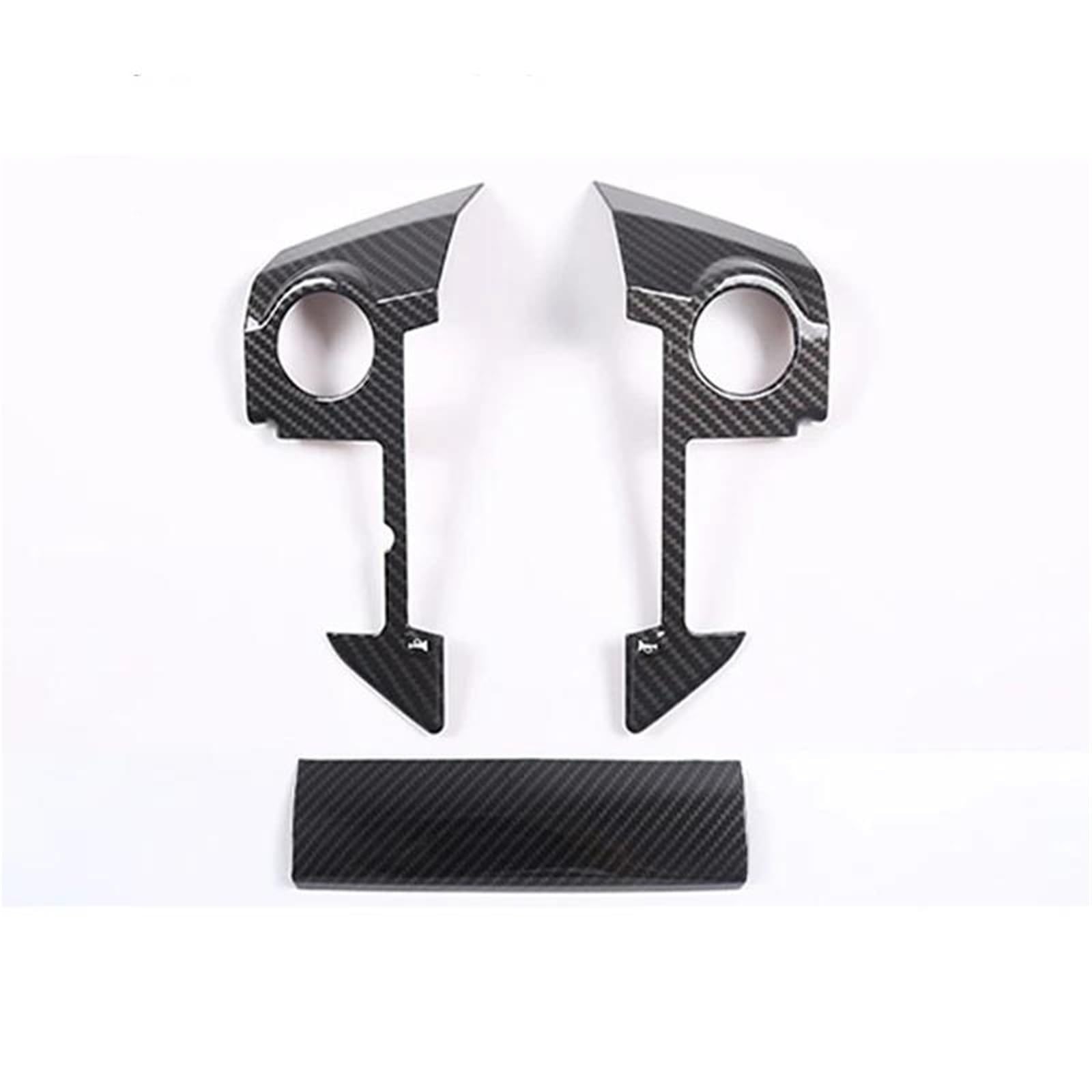Auto-Innendekoration Auto Lenkrad Knopf Rahmen Abdeckung Trim ABS Zentrale Navigation Bildschirm Unter Panel Abdeckung Für Discovery 4 Auto Trim Aufkleber(Carbon Pattern) von ZSQGHGH