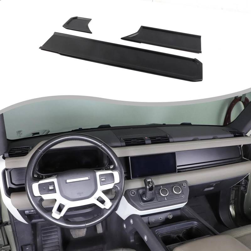 Auto-Innendekoration Für Land Für Rover Für Defender 110 90 130 2020-2024 ABS Mattschwarz Armaturenbrett Panel Abdeckung Trim Aufkleber Auto Trim Aufkleber(Style B) von ZSQGHGH