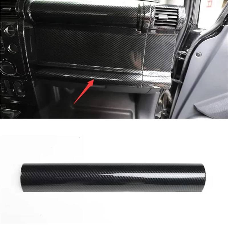Auto-Innendekoration Für Toyota Für FJ Cruiser LHD Beifahrersitz Armaturenbrett Unten Streifenabdeckung ABS Autoaufkleber Auto Styling Auto Trim Aufkleber(Carbon Pattern) von ZSQGHGH