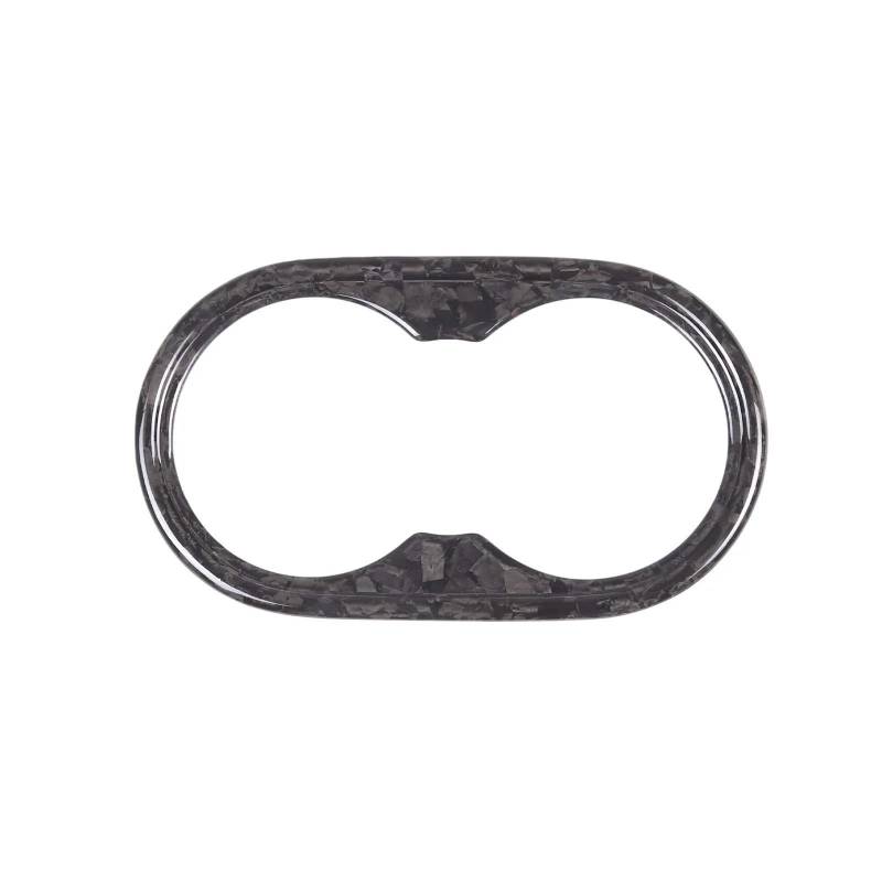 Auto-Innendekoration Kohlefasermuster Auto Rücksitz Wasserbecherhalter Abdeckung Zieraufkleber Für Taycan 2019-2022 Innenausstattung Auto Trim Aufkleber(Forging pattern) von ZSQGHGH