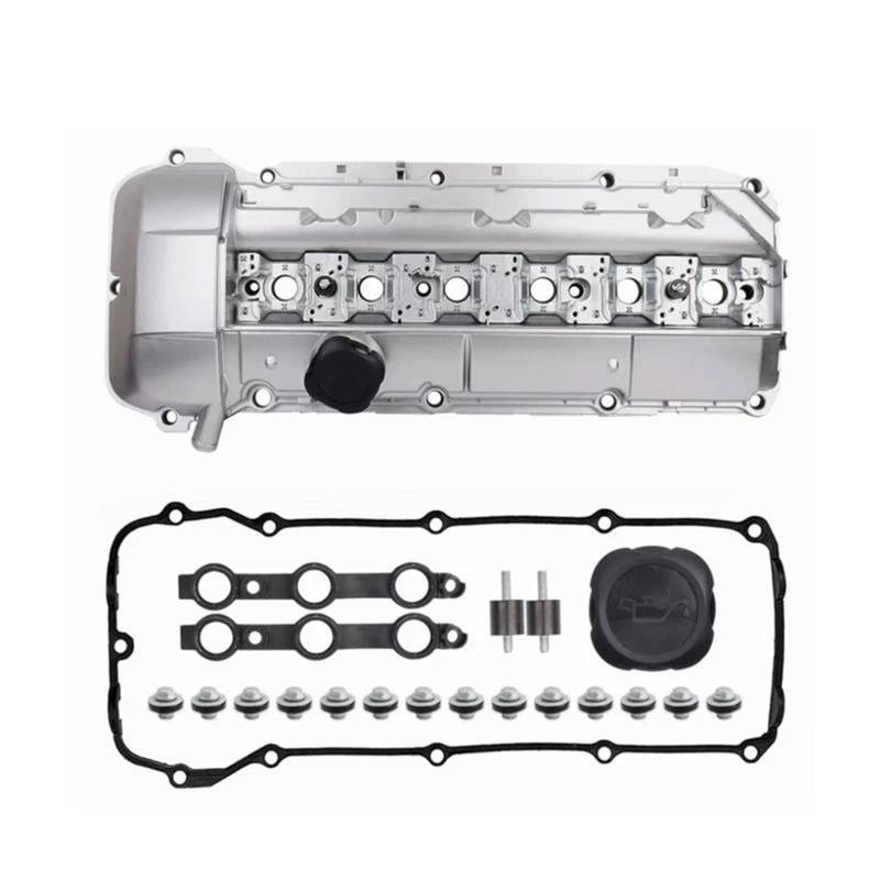 Ventildeckeldichtung 11121432928 Motorventildeckel Mit Dichtung Für M54 Für M52 E39 E46 525i 528i 325i 328i 330i X5 Z3 2.5L 2.8L 3.0L Ventildeckel Ventildeckel Dichtung(Aluminum) von ZSQWRFRG