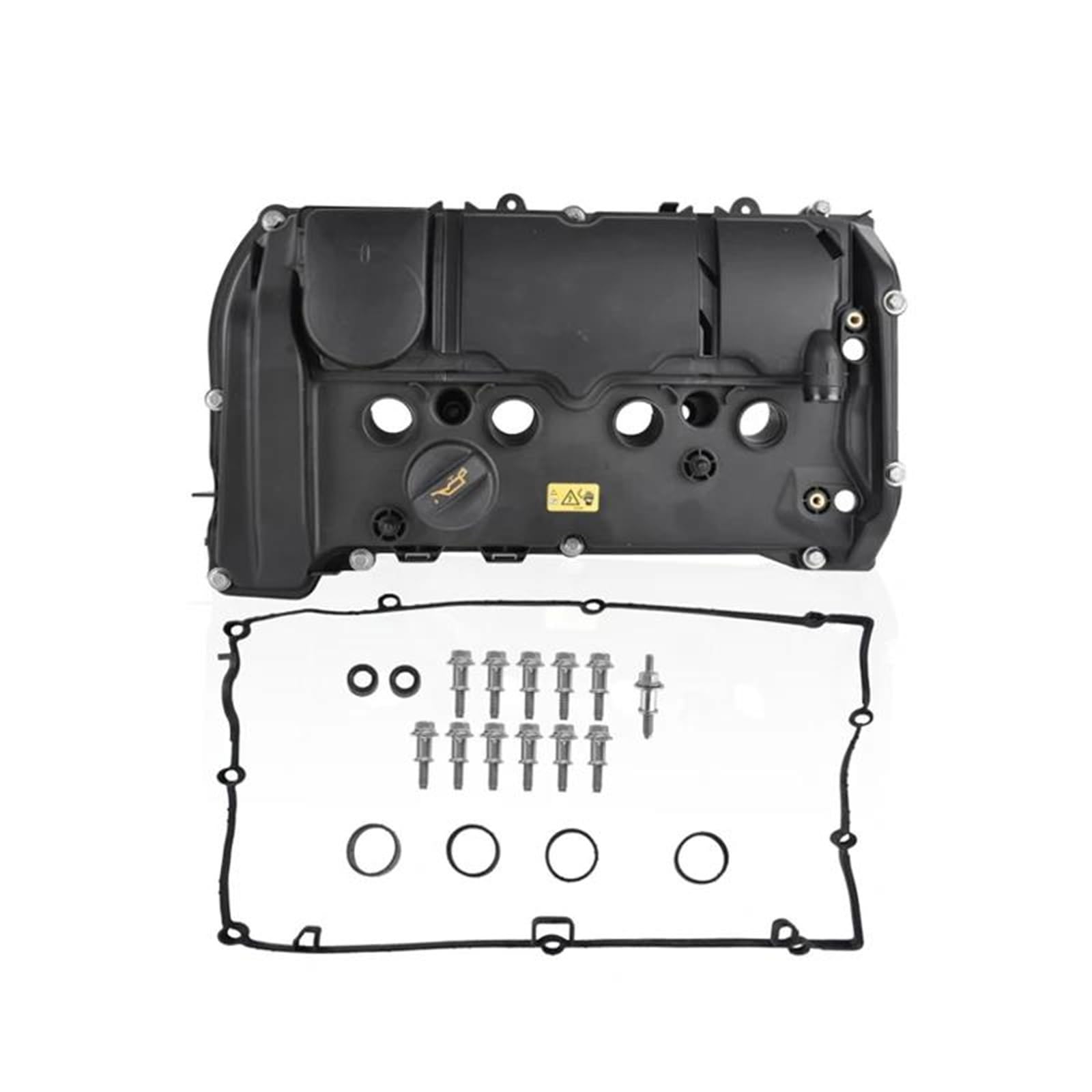 Ventildeckeldichtung 11127646552 Aluminium Motor Ventil Abdeckung 11127603390 Für Mini Für Cooper S R55 R56 R57 R58 R59 R60 R61 1,6 T 0248S7 2010-2016 Ventildeckel Dichtung(Black Aluminum) von ZSQWRFRG