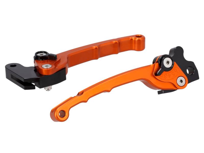 Set: CNC-Handhebel ZT-Tuning für Scheibenbremse mit ABE, Orange eloxiert - für Simson von ZT-Tuning