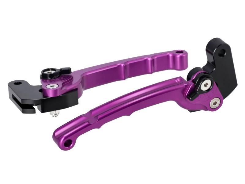 Set: CNC-Handhebel ZT-Tuning für Trommelbremse mit ABE, Violett eloxiert - für Simson von ZT-Tuning