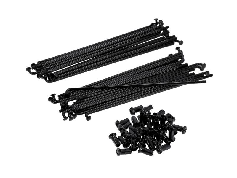 Set: Speichen 171/177 mit Nippel M4 in Schwarz für Scheibenbremsrad - für Simson S53, S83 von ZT-Tuning