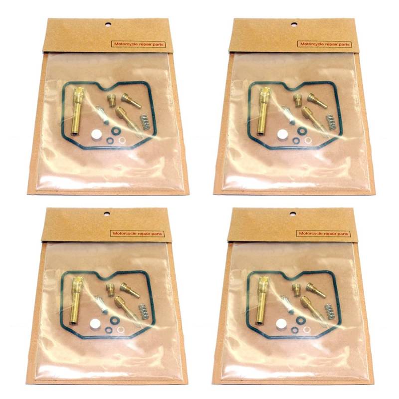 Vergaser-Kit for ZX600 GPX600R 1988-1996 ZX GPX600 GPX 600 R 600R Motorrad-Vergaser-Reparatur-Kit-Carburetor-Wiederaufbau-Kit, 4Set Vergaser von ZTBH