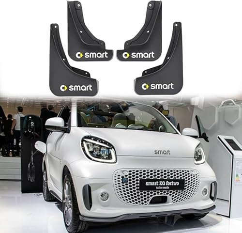 ZTLQ Auto Schmutzfänger für Smart EQ fortwo A453 2020-2024,mit Embleme Logo Spritzschutz Schmutzlappen Kotflügel Vorne und Hinten Kotflügelverbreiterungen Kratzfest Wasserdicht Autozubehör ZTLQ Auto Schmutzfänger für Smart EQ fortwo A453 2020-2024,mit Embleme Logo Spritzschutz Schmutzlappen Kotflügel Vorne und Hinten Kotflügelverbreiterungen Kratzfest Wasserdicht Autozubehör von ZTLQ