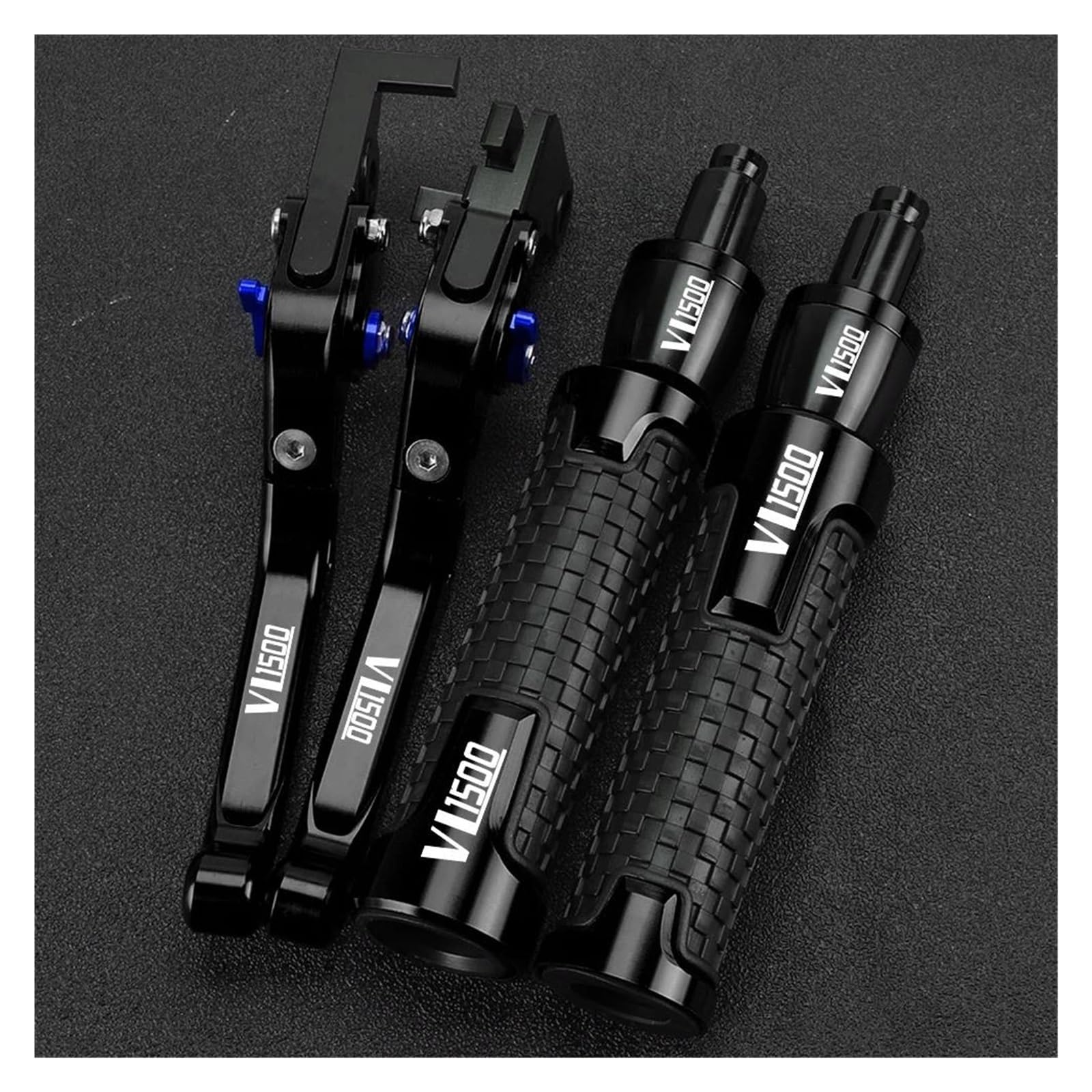 Griffsatz FÜR Suzuki VL1500 C90 Boulevard VL 1500 C90 Bremse Kupplung Hebel Handbremse Lenker Grip Griff Hand Griffe(Black2) von ZTQLIJQF