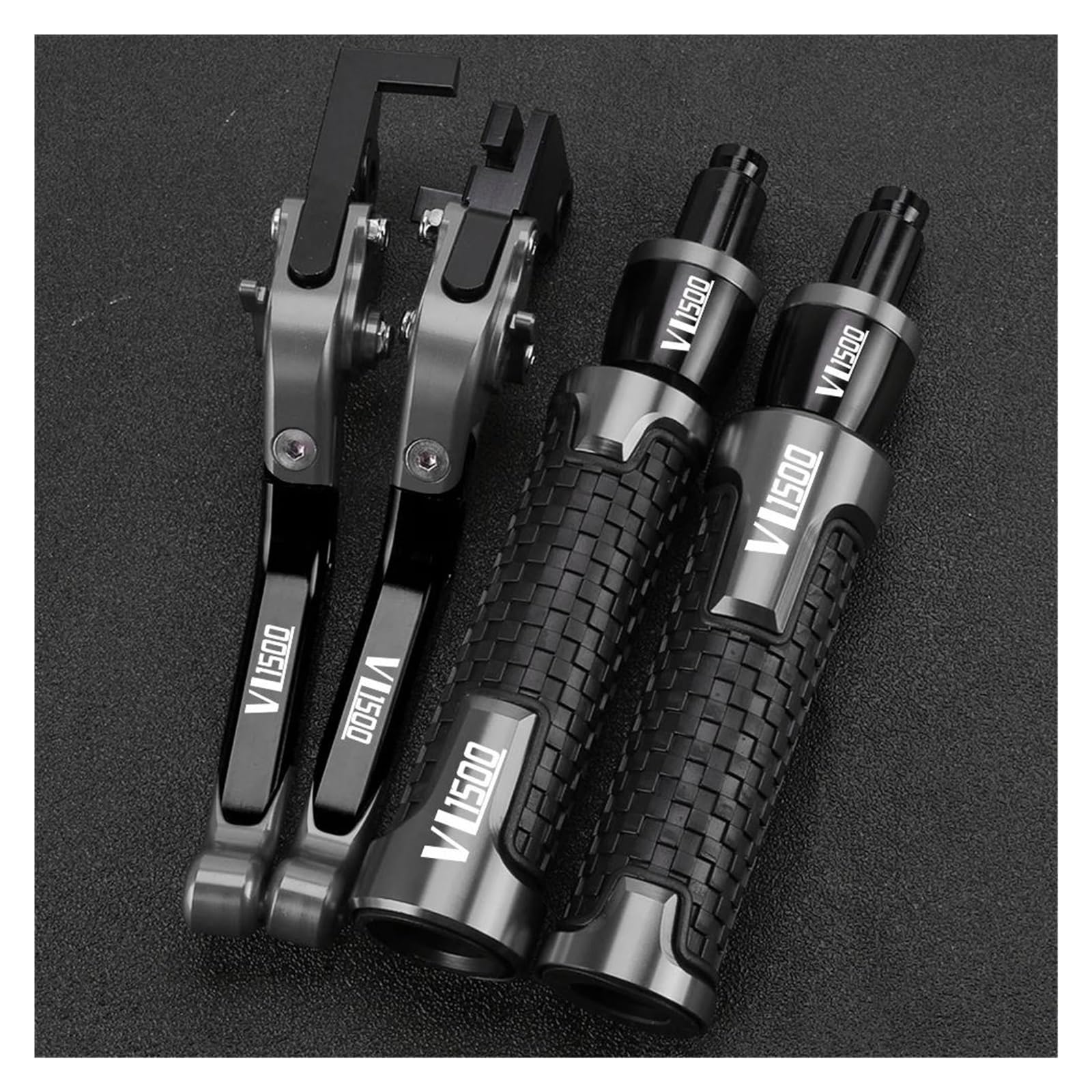 Griffsatz FÜR Suzuki VL1500 C90 Boulevard VL 1500 C90 Bremse Kupplung Hebel Handbremse Lenker Grip Griff Hand Griffe(Gray) von ZTQLIJQF