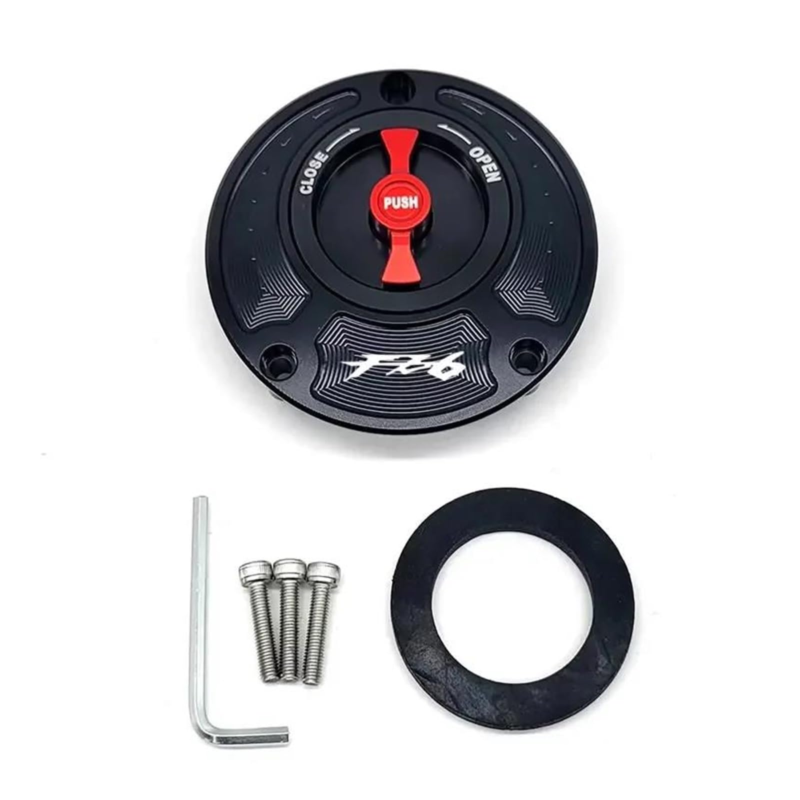 Kraftstofftankteile Für YAM&AHA FZ6 FZ6N Alle Jahre Keyless Fuel Gas Tank Cap Abdeckung(Black2) von ZTQLIJQF