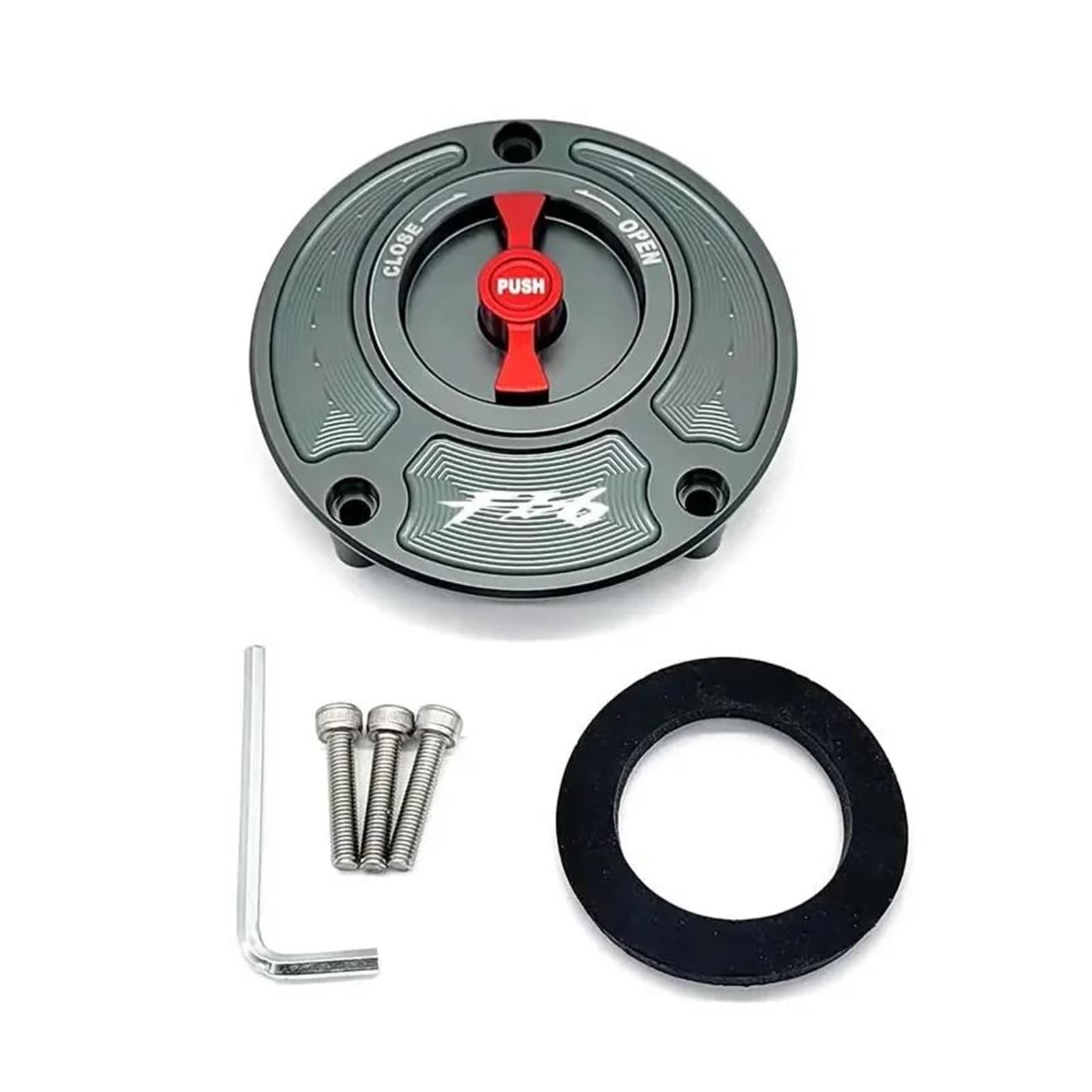 Kraftstofftankteile Für YAM&AHA FZ6 FZ6N Alle Jahre Keyless Fuel Gas Tank Cap Abdeckung(Gray2) von ZTQLIJQF