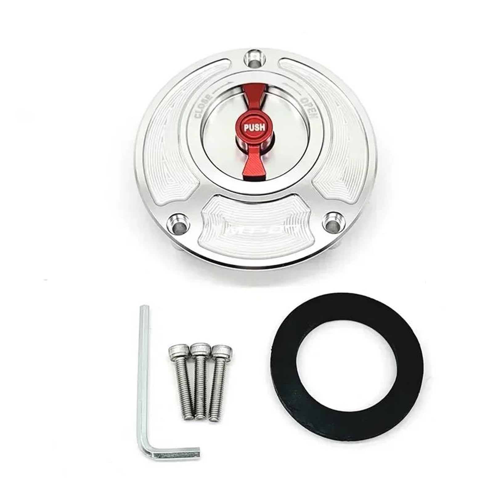Kraftstofftankteile Für YAM&AHA MT07 MT-07 FZ07 FZ-07 2014-2016 Keyless Kraftstoff Gas Tank Kappe(Silver2) von ZTQLIJQF