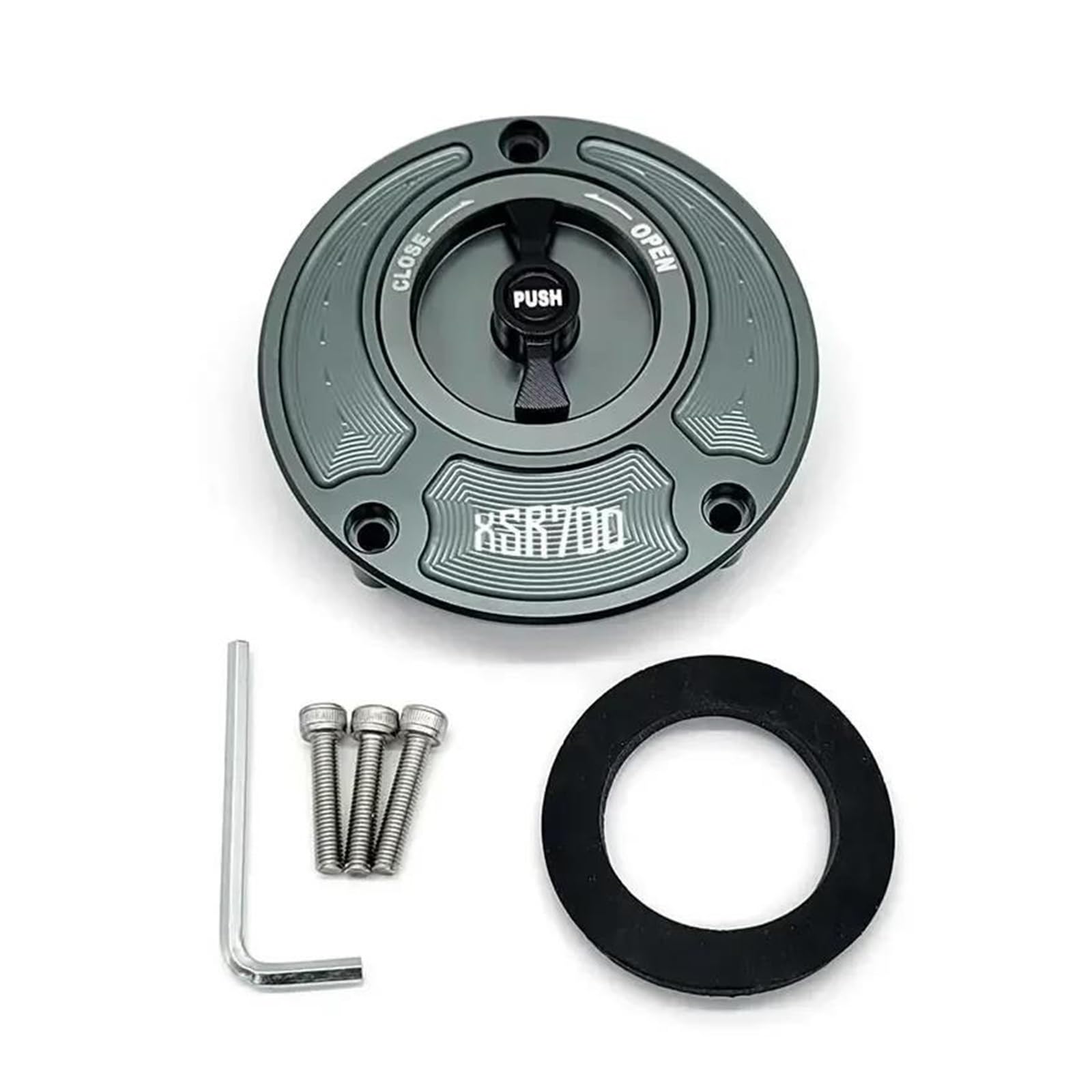 Kraftstofftankteile Für YAM&AHA XSR700 XSR 700 ABS 2016 Keyless Kraftstoff Gas Tank Kappe(Gray) von ZTQLIJQF