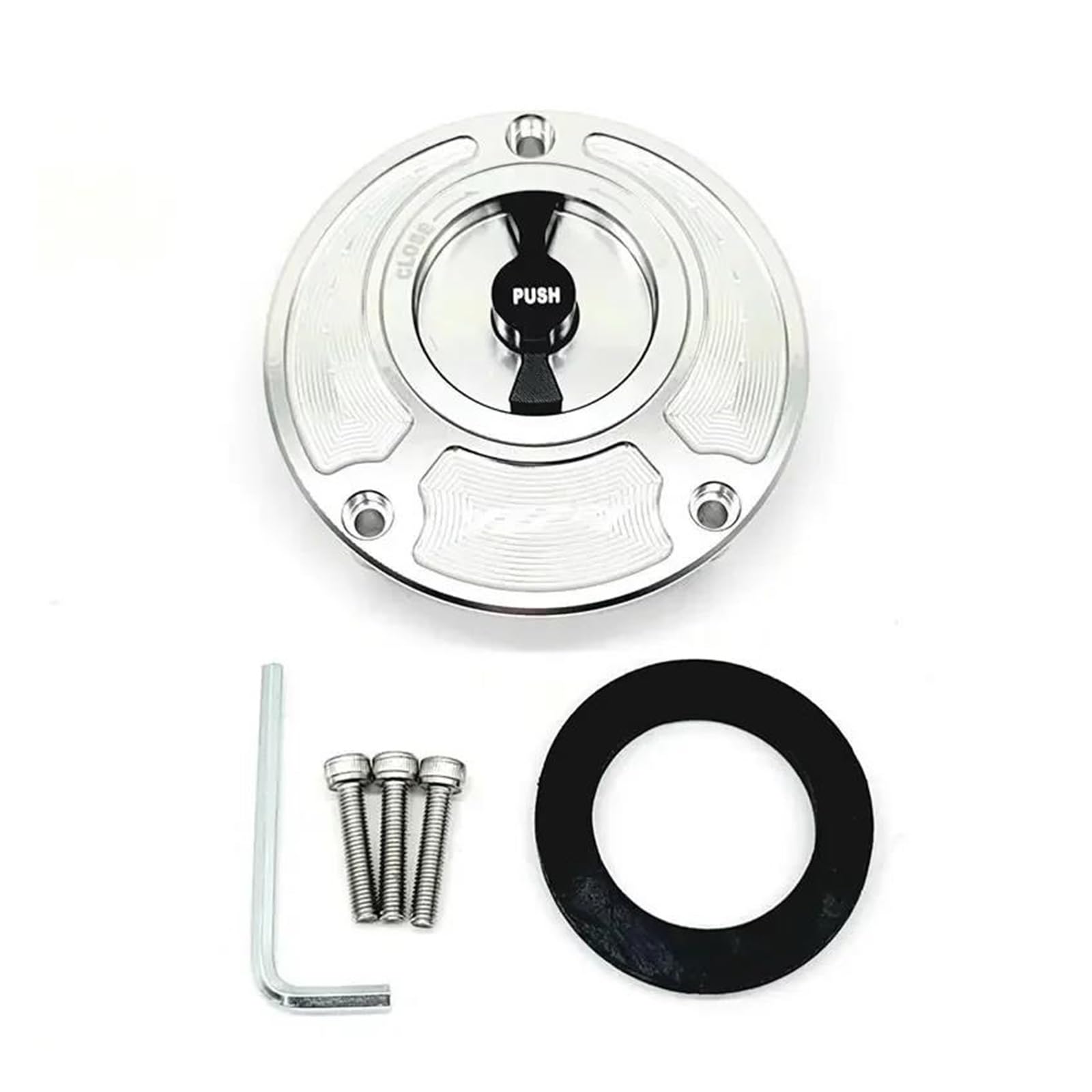 Kraftstofftankteile Für YAM&AHA Yzfr1 YZF-R1 YZF R1 1998-2019 Keyless Kraftstoff Gas Tank Kappe(Silver) von ZTQLIJQF