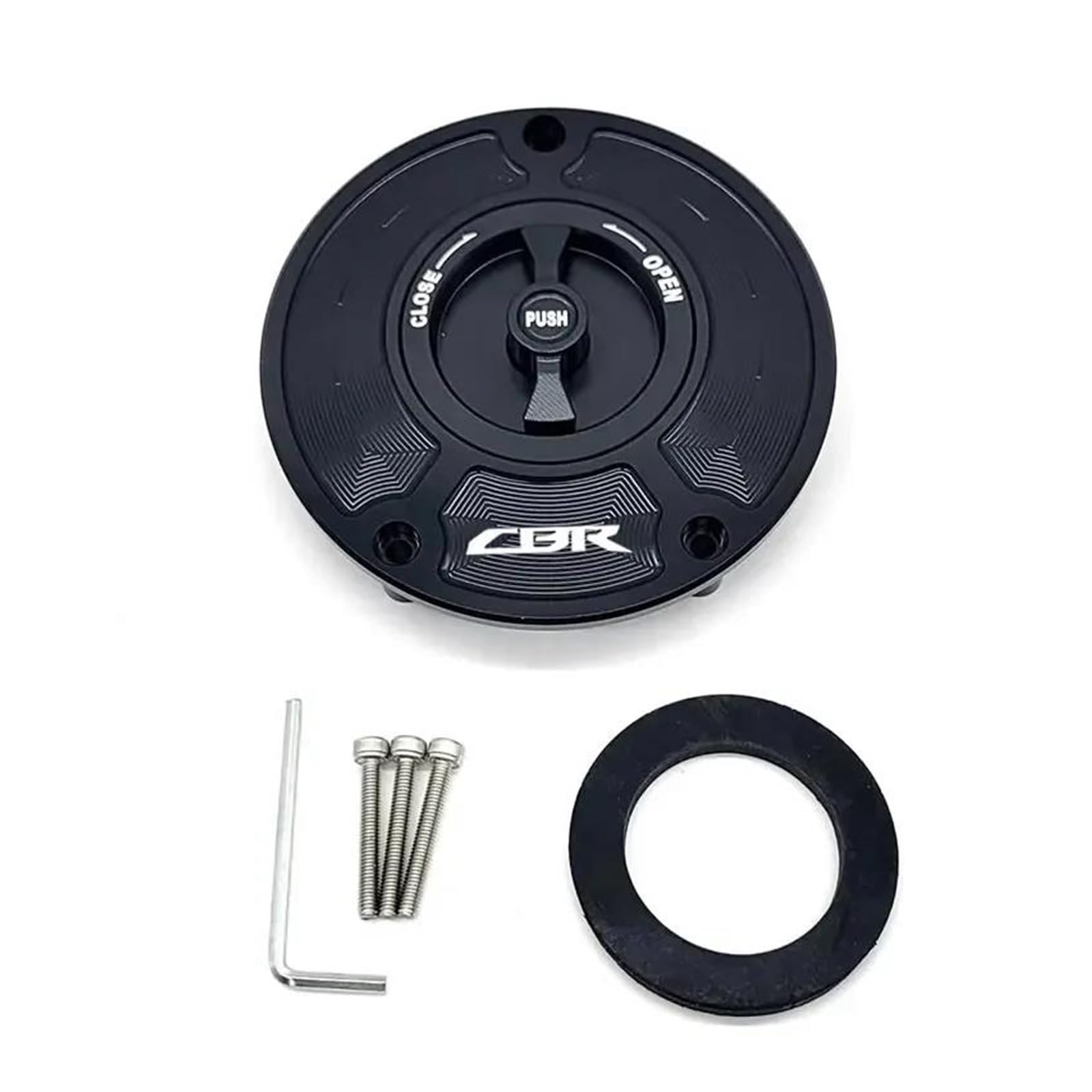 Kraftstofftankteile Kraftstofftankdeckel Für H&ONDA CBR 600 600RR 900 954 1000RR 1100 1100XX 400RR 250RR(Black) von ZTQLIJQF