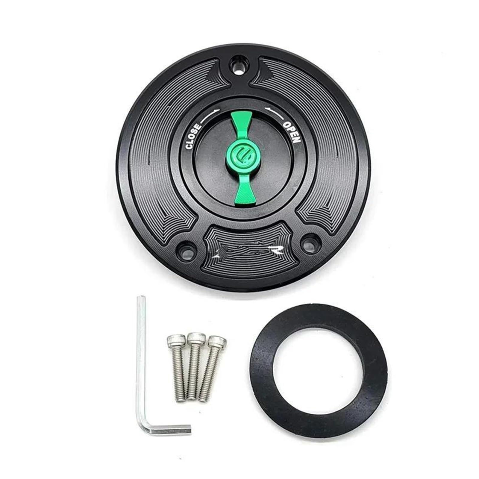 Kraftstofftankteile Kraftstofftankdeckel Für Kaw&asaki Ninja ZX-6R 636 ZX636R ZX6R ZX 6R 2009-2018(Black) von ZTQLIJQF