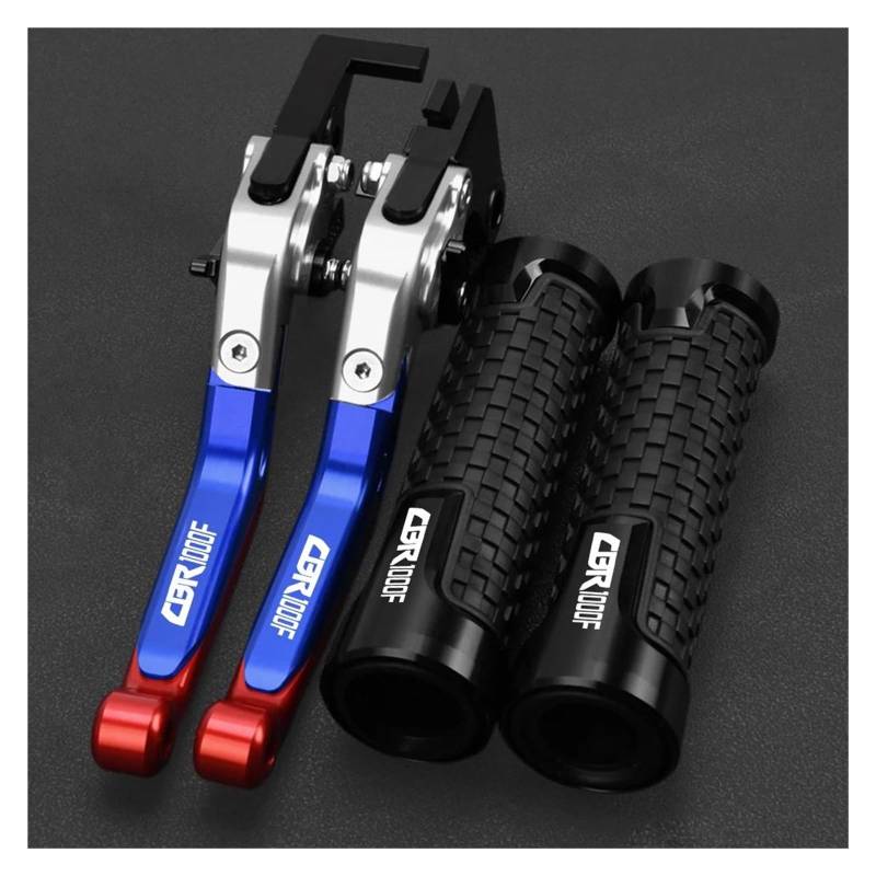 Motorrad Griffe Set Bremse Kupplung Hebel Lenker Griff Griffe FÜR H&ONDA CBR1000F CBR 1000 F CBR1000 F CBR 1000F SC24(Blue2) von ZTQLIJQF