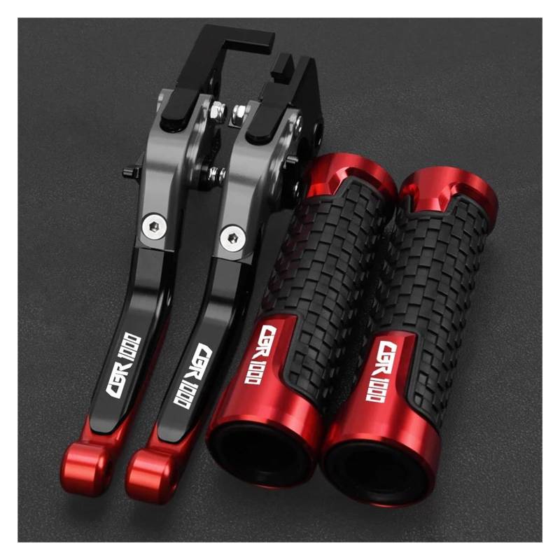 Motorrad Griffe Set FÜR H&ONDA CBR1000FSC24 CBR1000F SC24 Motorrad Bremse Kupplung Hebel Lenker Griff Griffe(Red5) von ZTQLIJQF