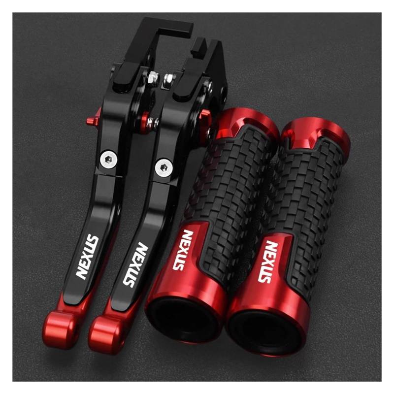 Motorrad Griffe Set Für Gile&RA Nexus 125 250 300 Nexus125 Nexus250 Nexus300 Kupplungshebel Bremshebel Lenkergriffe(Red6) von ZTQLIJQF