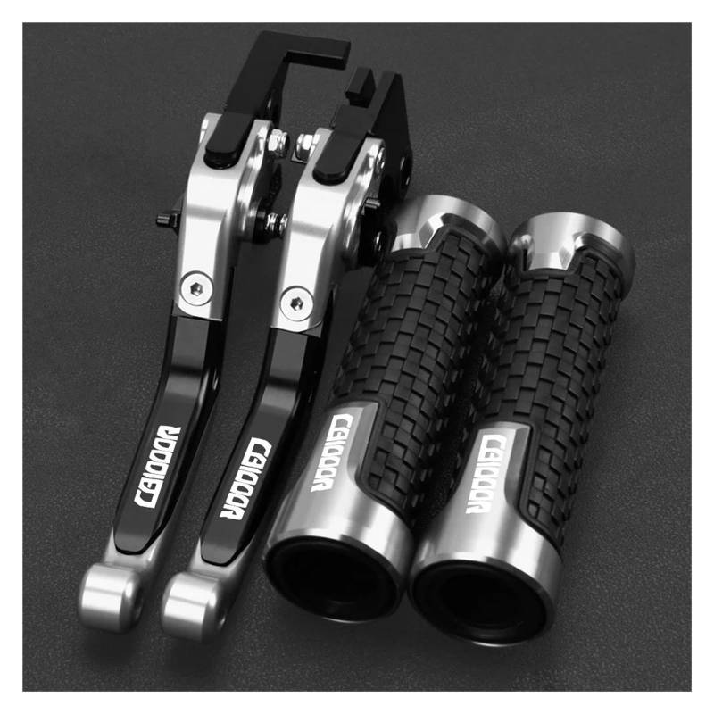 Motorrad Griffe Set Für H&ONDA CB1000R CB 1000R CB1000 R Motorrad Bremse Kupplung Hebel Griff Lenker Griffe Abdeckung(Silver) von ZTQLIJQF