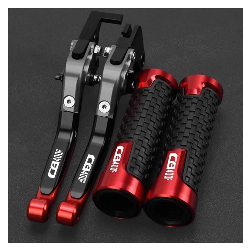 Motorrad Griffe Set Für H&ONDA CB400F CB 400F CB400 F Motorrad Bremse Kupplung Hebel Griff Lenker Griffe Abdeckung(Red5) von ZTQLIJQF