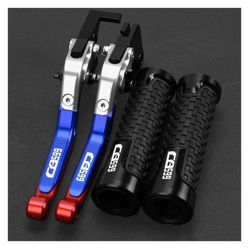 Motorrad Griffe Set Für H&ONDA CB599 CB600F Hornet CB 599 600F Hornet Bremse Kupplung Hebel Griff Lenker Griffe Abdeckung(Blue2) von ZTQLIJQF