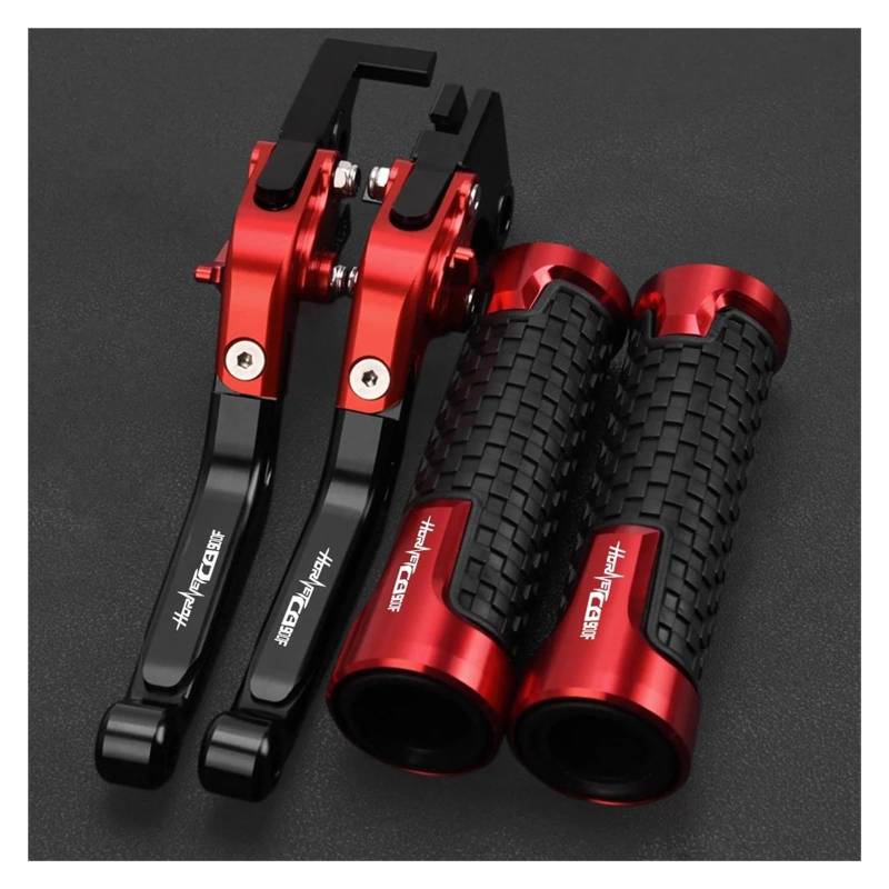 Motorrad Griffe Set Für H&ONDA CB919 Cb900f Hornet CB 900 F Motorrad Bremse Kupplung Hebel Griff Lenker Griffe Abdeckung(Red6) von ZTQLIJQF