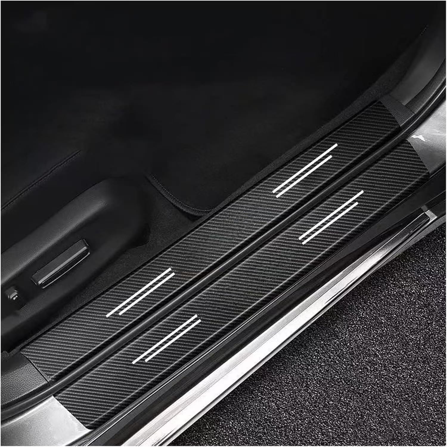 4 Stück Auto Carbon Fiber Einstiegsleisten Türschweller, für Ford Fiesta ST-Line STLine MK8 2023 2022 2021 rutschfeste Anti-KratzTrim Scuff Styling SzubehöR 4 Stück Auto Carbon Fiber Einstiegsleisten Türschweller, für Ford Fiesta ST-Line STLine MK8 2023 2022 2021 rutschfeste Anti-KratzTrim Scuff Styling SzubehöR von ZTYUANHANG