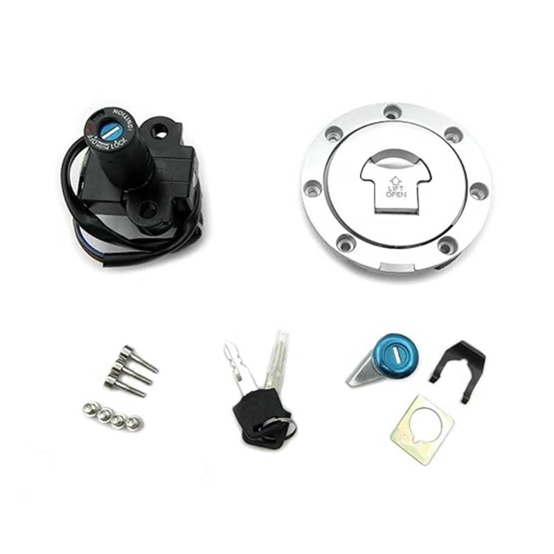 Zündschalter Tankdeckel Für CBR600 Für F2 1991-1994 Für F3 1995-1998 Motorrad Zündschloss Schlüsselschloss Tankdeckel Abdeckung Sitz Zündschalter(Full Set Lock) von ZTZHVNVGK
