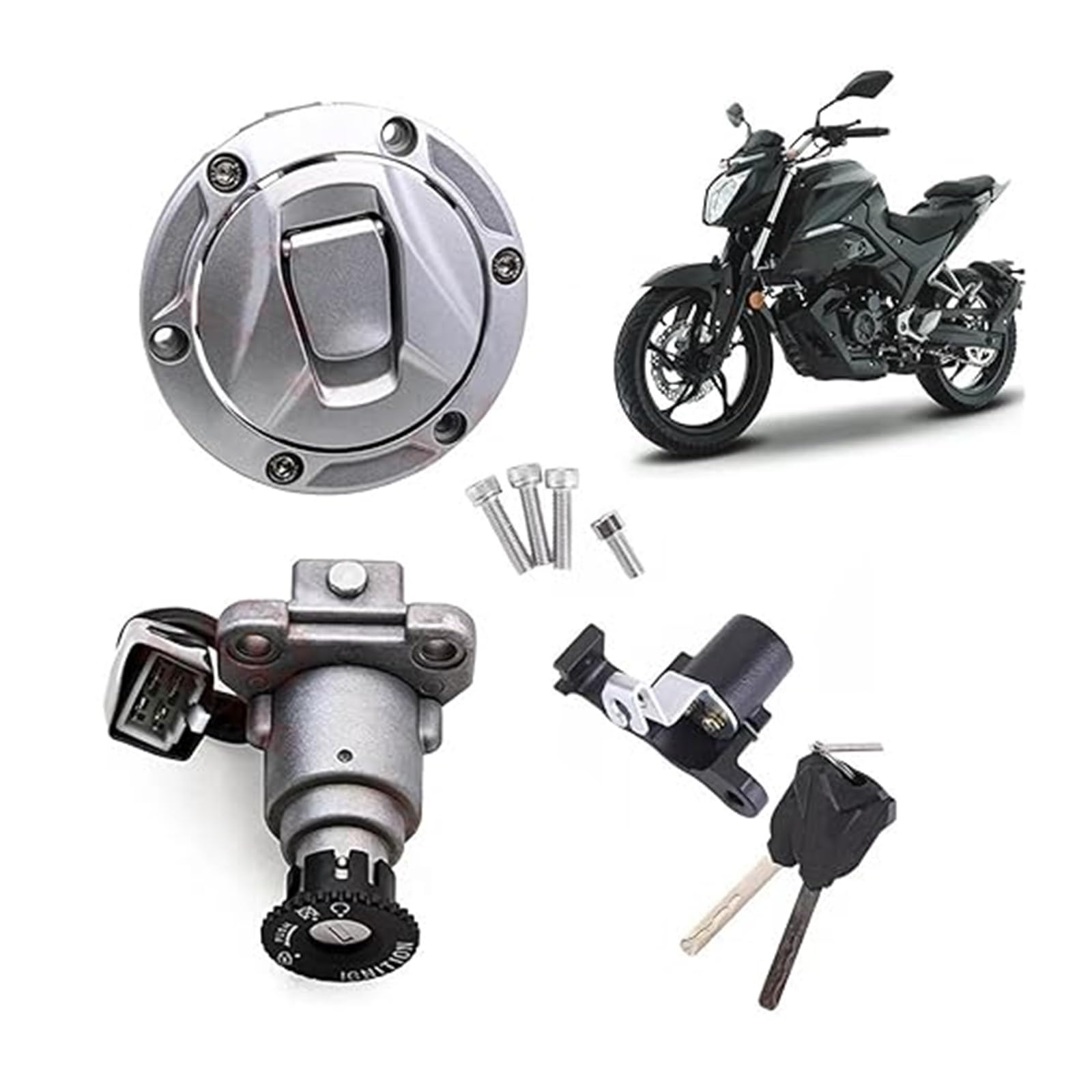 Zündschalter Tankdeckel Für Italika Für 250Z 2019-2024 Motorrad Zündschloss Sperren Schlüssel Tankdeckel Abdeckung Zündschalter Zündschalter Tankdeckel Für Italika Für 250Z 2019-2024 Motorrad Zündschloss Sperren Schlüssel Tankdeckel Abdeckung Zündschalter von ZTZHVNVGK