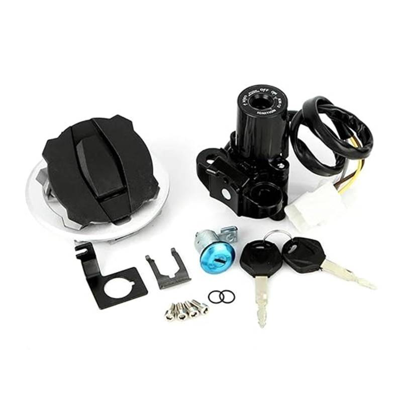 Zündschalter Tankdeckel Für K&awasaki Für Ninja 650 Für Z650 Für EX650 2017-2023 Motorrad Zündschloss Tankdeckel Sitzschloss Schlüsselsatz Zündschalter von ZTZHVNVGK