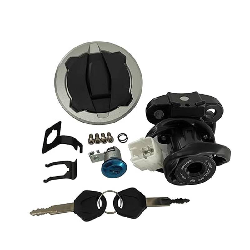 Zündschalter Tankdeckel Für K&awasaki Für Ninja650 Z650 EX650 2017-2025 Motorrad Zündschloss Gas Kraftstoff Benzin Tankdeckel Abdeckung Sitzschloss Schlüsselsatz Zündschalter von ZTZHVNVGK