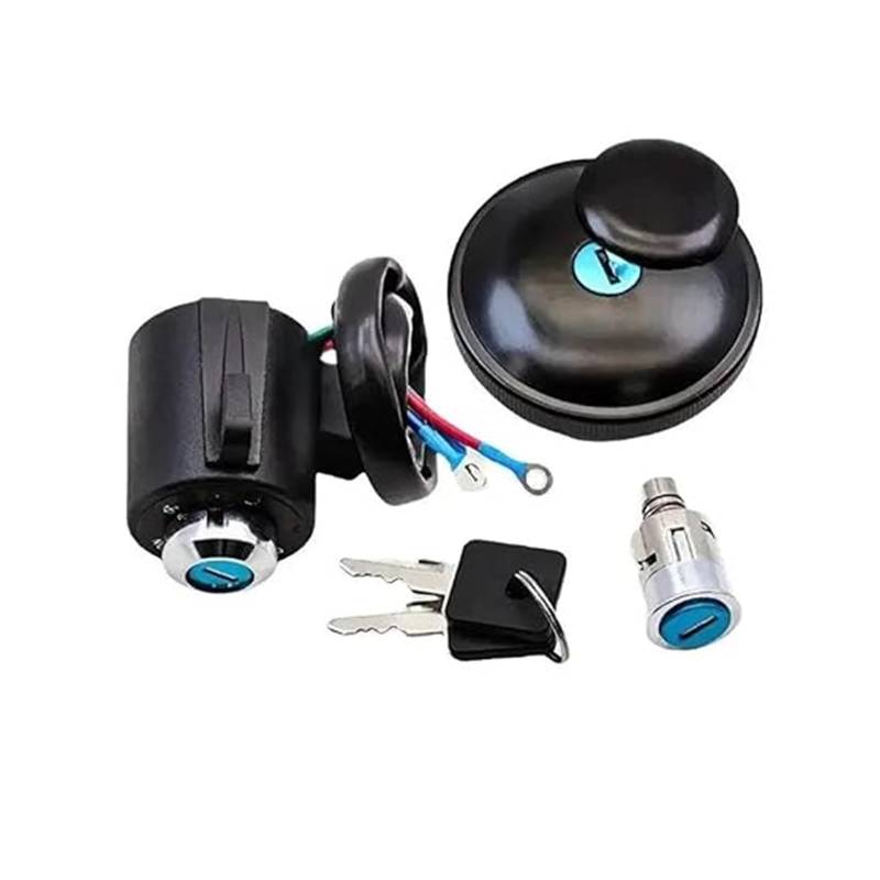 Zündschalter Tankdeckel Für Sportster 883 XL 883 1995-2003 Motorrad Zündschloss Schloss Kraftstoff Gas Kappe Abdeckung Lock Schlüssel Zündschalter(1 Set Black) von ZTZHVNVGK