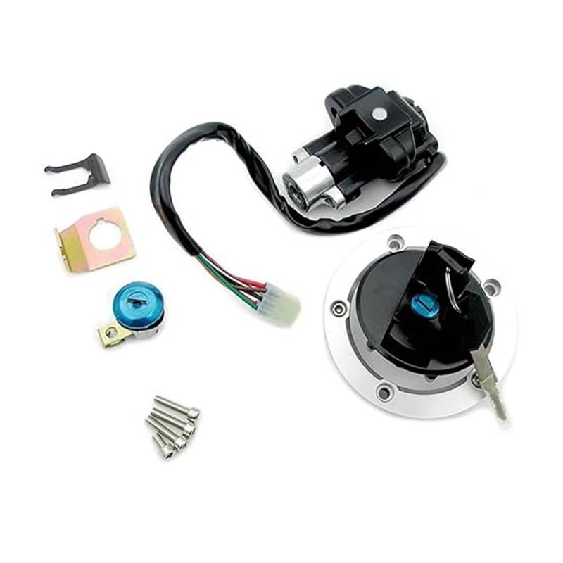 Zündschalter Tankdeckel Für Suzuki Für GSXR600 Für GSXR750 Für GSXR1000 K5 K6 K7 K8 K9 Motorrad Zündschloss Tankdeckel Sitzschloss Schlüssel Zündschalter(Full Set Lock) von ZTZHVNVGK