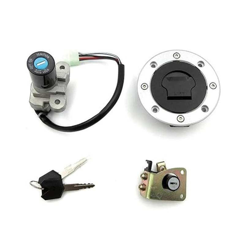 Zündschalter Tankdeckel Für Suzuki Für SV650 Für GS600F Für GSF1200 Für GSX1300R Motorrad Zündschloss Kraftstoff Tankdeckel Schloss Schlüssel Zündschalter(Full Set Lock) von ZTZHVNVGK