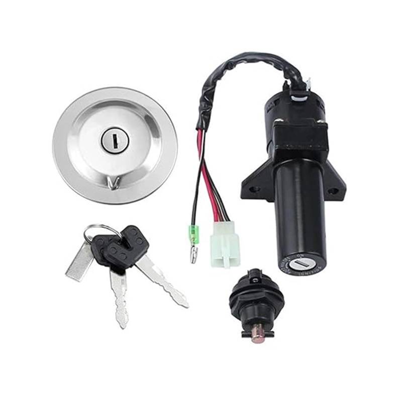 Zündschalter Tankdeckel Für YBR125 Für YBR 125 4 Draht Motorrad Kraftstoff Gas Key Lock Kit Zündung Schalter Kappe Schlüssel Set Starten Zündschalter von ZTZHVNVGK