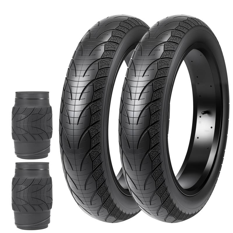 ZUKKA 2er-Pack Fahrradreifen 20 Zoll Fat Tire 20x 4.0 Zoll für E-Bike Mountainbike Heavy Duty Hochleistungs-Verschleißfestes E-Bike Mountain Snow Bike Reifen von ZUKKA