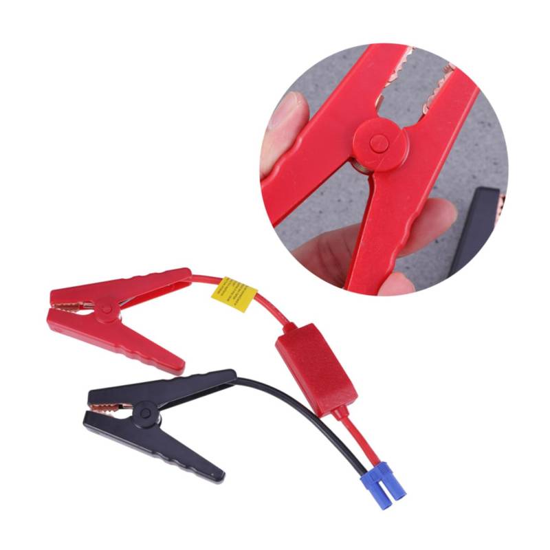 ZUNOXAZ 12V Auto Notstart Stromkabelklemme mit Reverse Clip Multifunktionale Batterie für Sicheres Überbrücken und Zuverlässigen an Fahrzeugbatterien von ZUNOXAZ