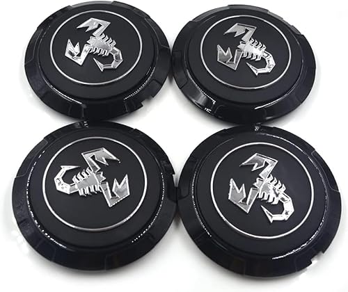 ZUOBYMBC 4 Stück Nabendeckel für Abarth 133mm,Felgendeckel,Radnabendeckel,Radnabenabdeckung,Nabendeckel Auto,Auto Zubehör für Radnaben,radnabenkappen von ZUOBYMBC